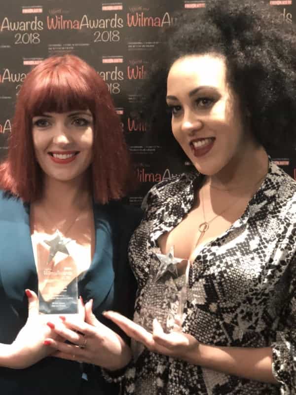 Sharon Sexton (left) and Danielle Steers (right) holding their awards
