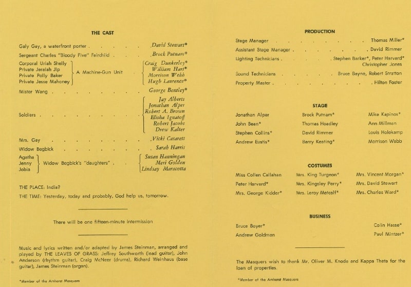 Program for A Man's A Man