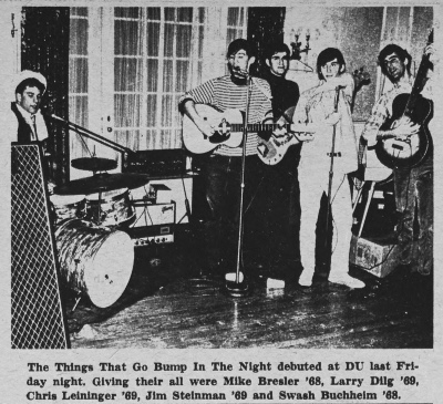 Jim Steinman in college band Things That Go Bump In The Night