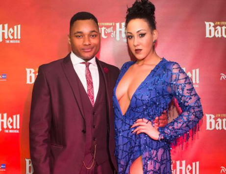 Dom Hartley-Harris and Danielle Steers on the red carpet for the London premiere of Bat Out Of Hell The Musical