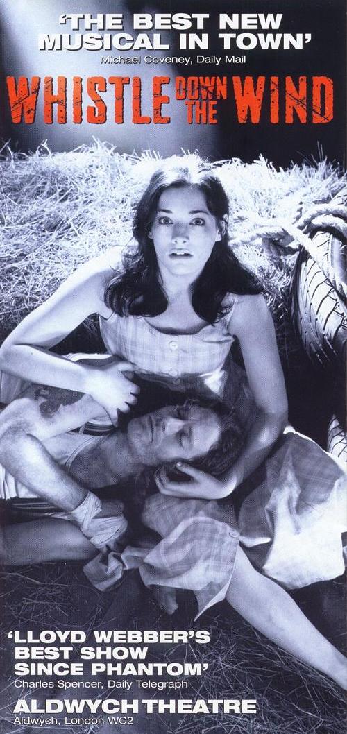 A flyer advertising Whistle Down The Wind, Aldwych Theatre, 1998